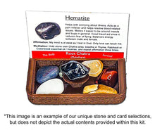 Load image into Gallery viewer, Pocket Chakra Altar Kit with Crystals and Cards - Portable Meditation and Chakra Healing Supplies