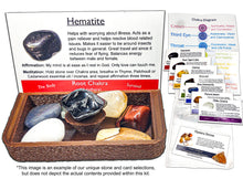 Load image into Gallery viewer, Pocket Chakra Altar Kit with Crystals and Cards - Portable Meditation and Chakra Healing Supplies
