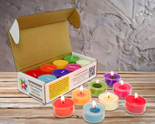 Load image into Gallery viewer, Chakra Scented Tealight Candles - 2 Sets of 8 Colors and Scents, 16 Total - Great for Relaxation and Meditation - All 7 Chakras + Soul Star