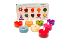 Load image into Gallery viewer, Chakra Scented Tealight Candles - 2 Sets of 8 Colors and Scents, 16 Total - Great for Relaxation and Meditation - All 7 Chakras + Soul Star