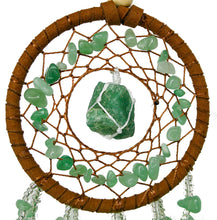 Load image into Gallery viewer, dreamcatcher polished and rough green aventurine stones