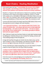 Load image into Gallery viewer, Root Chakra Card - Chakra Healing Cards - Rear view