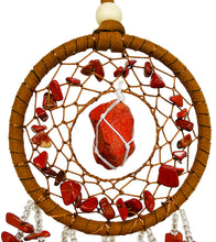 Load image into Gallery viewer, dreamcatcher polished and rough red jasper stones