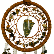 Load image into Gallery viewer, dreamcatcher polished and rough tigers eye stones