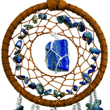 Load image into Gallery viewer, dreamcatcher polished and rough Lapis lazuli stones