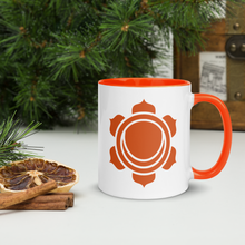 Load image into Gallery viewer, Sacral Chakra Symbol Mug - Emotionaly Balanced 11 oz Orange Coffee Cup