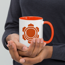 Load image into Gallery viewer, Sacral Chakra Symbol Mug - Emotionaly Balanced 11 oz Orange Coffee Cup