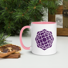 Load image into Gallery viewer, Crown Chakra Symbol Mug - Wise and Selfless 11 oz Violet/Pink Cup