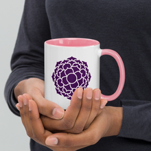 Load image into Gallery viewer, Crown Chakra Symbol Mug - Wise and Selfless 11 oz Violet/Pink Cup