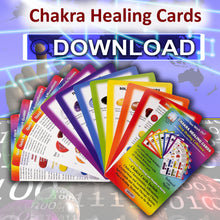 Load image into Gallery viewer, Chakra Healing Cards for Meditation and Reiki - Deep Healing Collection - Digital Download
