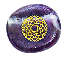 Load image into Gallery viewer, Chakra Stones, Engraved Symbols - Reiki Healing - Polished Stones, Chakra Chart, Chakra Symbols, Affirmations, Meditation, Stone ID Cards