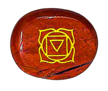 Load image into Gallery viewer, Chakra Stones, Engraved Symbols - Reiki Healing - Polished Stones, Chakra Chart, Chakra Symbols, Affirmations, Meditation, Stone ID Cards