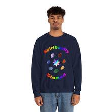 Load image into Gallery viewer, Spiritually Stoned - Heptagram Star with Chakra Stones - Unisex Heavy Blend™ Crewneck Sweatshirt