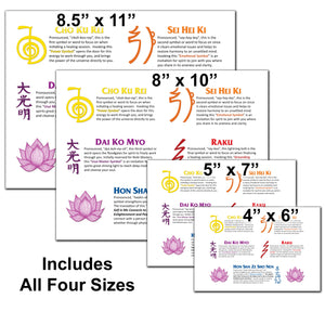 Spiritual Posters in Four Sizes - Reiki, Chakras - Unframed Wall Art for Meditation and Relaxation