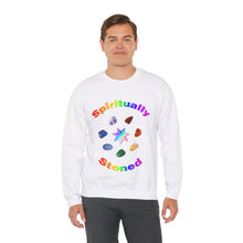 Load image into Gallery viewer, Spiritually Stoned - Heptagram Star with Chakra Stones - Unisex Heavy Blend™ Crewneck Sweatshirt
