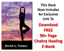 Load image into Gallery viewer, This deck now includes an exclusive link to download a free 90 page chakra healing ebook