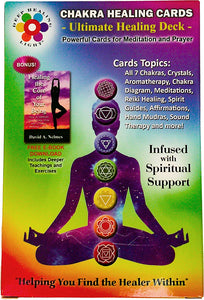 Deck of Chakra Healing Cards: Restore and Balance Your Energy with Meditations, Affirmations, Chakras Chart, Aromatherapy, Essential Oils, Reiki Symbols, Hand Mudras, 4"x6" 2-Sided Cards - FREE E-Book