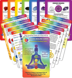 Chakra Healing Cards and Healing the Core of Your Being - Powerful Cards and Book Set -  Affirmations, Teaching, Meditations