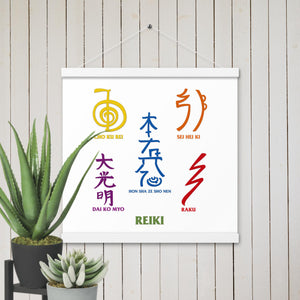Reiki Symbols Chart Wall Art - Poster with Hangers