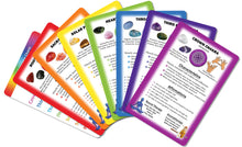Load image into Gallery viewer, Reiki Supplies - Chakra Healing Cards for Sessions and Classes - 5 Sets of 8 - Affirmations, Chakra Symbols, Guided Meditations for Clients (40 cards)