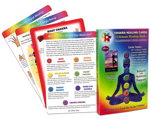 Deck of Chakra Healing Cards: Restore and Balance Your Energy with Meditations, Affirmations, Chakras Chart, Aromatherapy, Essential Oils, Reiki Symbols, Hand Mudras, 4