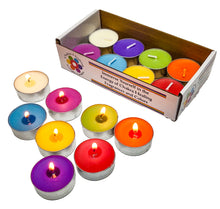 Load image into Gallery viewer, Chakra Scented Tealight Candles - 2 Sets of 8 Colors and Scents, 16 Total - Great for Relaxation and Meditation - All 7 Chakras + Soul Star