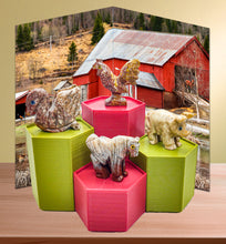 Load image into Gallery viewer, Spirit Animal Worlds - Hand Carved Collections of Natural Stone Figurines with Display Stands and Spirit Animals Information Card