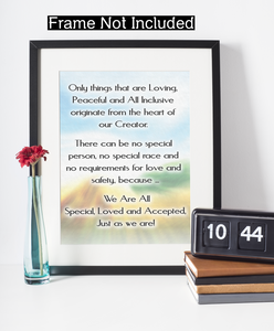 Spiritual Posters in Four Sizes - Reiki, Chakras - Unframed Wall Art for Meditation and Relaxation