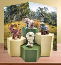 Load image into Gallery viewer, Spirit Animal Worlds - Hand Carved Collections of Natural Stone Figurines with Display Stands and Spirit Animals Information Card