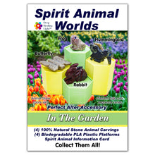 Load image into Gallery viewer, Spirit Animal Worlds - Hand Carved Collections of Natural Stone Figurines with Display Stands and Spirit Animals Information Card