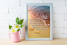 Load image into Gallery viewer, Inspirational Ocean Beach Starfish Digital Wall Print and Printable Poster with Digital Copy for Instant Download and Printing