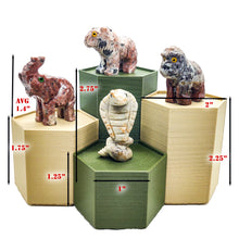 Load image into Gallery viewer, Spirit Animal Worlds - Hand Carved Collections of Natural Stone Figurines with Display Stands and Spirit Animals Information Card